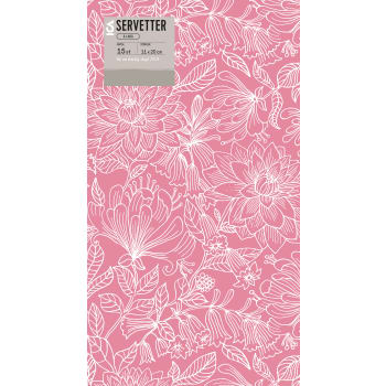 Servett 20cm Flow Dusty pink 15-p ICA.