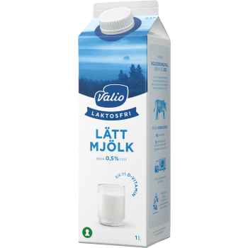Lättmjölkdryck Laktosfri 0,5% 1l Valio.