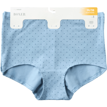 Boxer 3p blå prick 36/38 mywear.