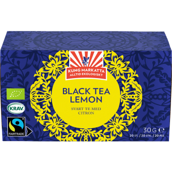 Svart Te Lemon 30g Kung markatta.