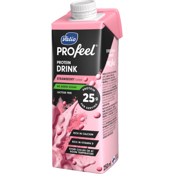 Proteindrink PROfeel Strawberry 250ml Valio.