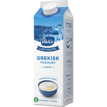 Yoghurt Grekisk Naturell Laktosfri 0,4% 1000g Valio.