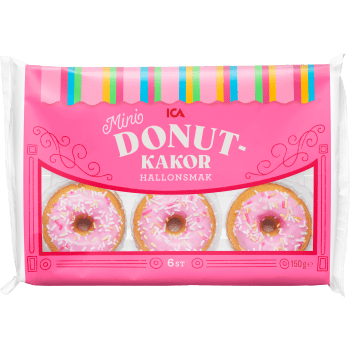 Donutkakor hallon 150g ICA.