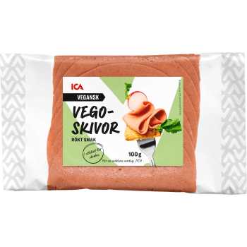 Pålägg Vegoskivor Rökta 100g ICA.