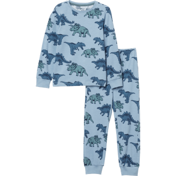 Pyjamas blå dino 110/116 ICA I love eco.