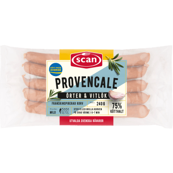 Kryddkorv Provencale Örter Vitlök 75% Kötthalt 240g Scan.