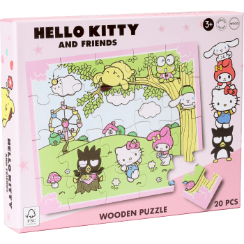 Pussel trä 20 bitar Hello Kitty.
