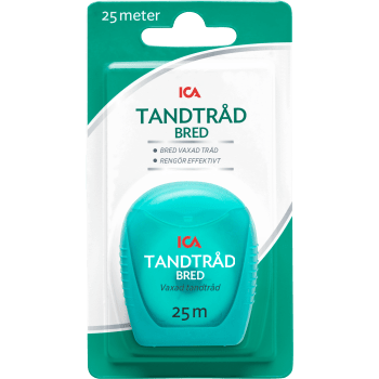 Tandtråd Bred & vaxad 25m ICA.