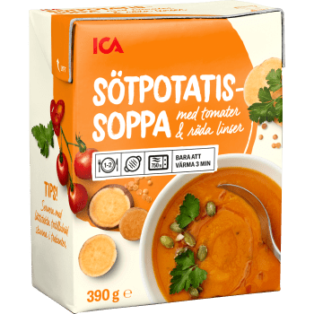 Sötpotatissoppa 390g ICA.