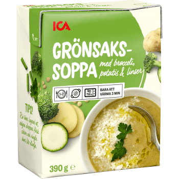 Grönsakssoppa 390g ICA.