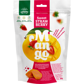 Torkad frukt Sweet Strawberry Mango 100g Sunshine Delights.