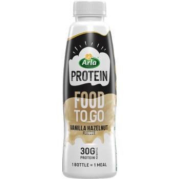 Måltidsshake Protein Food To Go Vanilj Hasselnöt 500ml Arla®.
