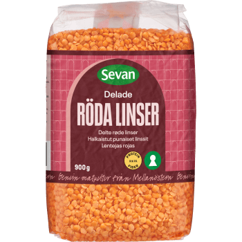 Linser Röda Delade 900g Sevan.