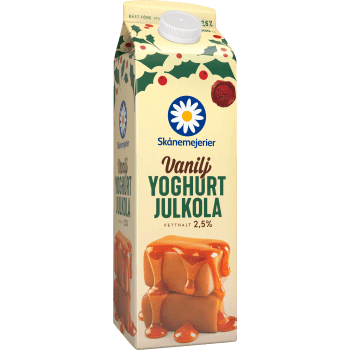 Vaniljyoghurt Julkola 2,5% 1000g Skånemejerier.