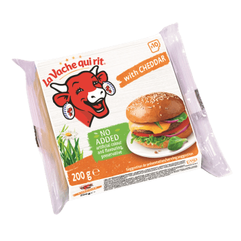 Cheddar skivad 200g Den skrattande kon.