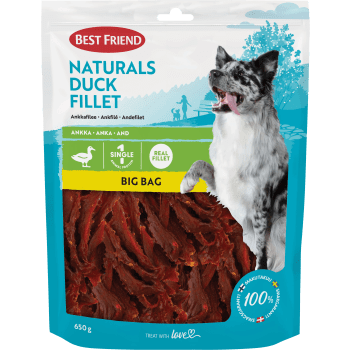 Hundgodis Naturals Ankfilé 650 Gram Best friend.