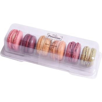 Macarons bär och frukt mix 6p 72g Atelier Pauline.
