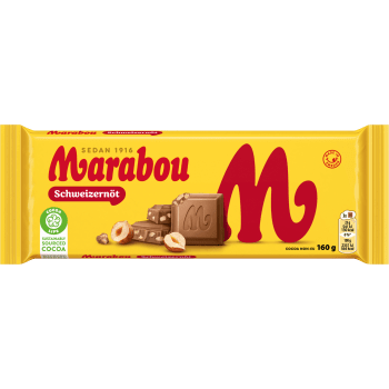 Chokladkaka Schweizernöt 160g Marabou.