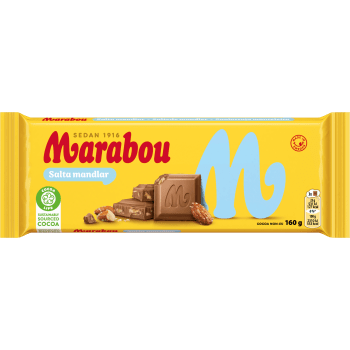 Chokladkaka Salta Mandlar 160g Marabou.