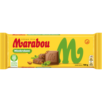 Chokladkaka Mintkrokant 160g Marabou.