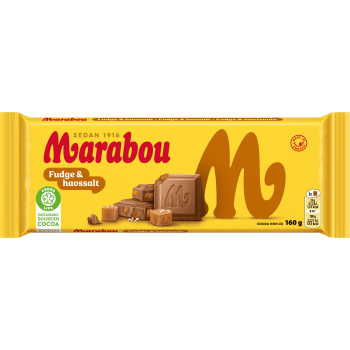 Chokladkaka Fudge & Havssalt 160g Marabou.