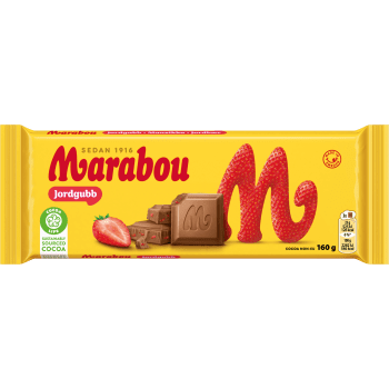 Chokladkaka Jordgubb 160g Marabou.
