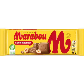 Chokladkaka Schweizernöt 90g Marabou.