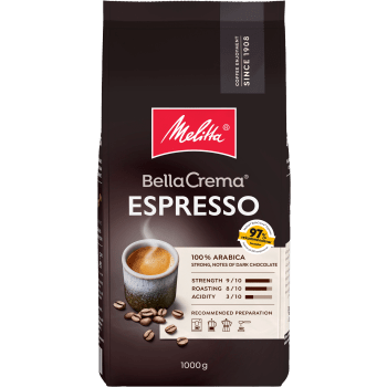 Kaffe Bella Crema Espresso Hela bönor 1kg Melitta.