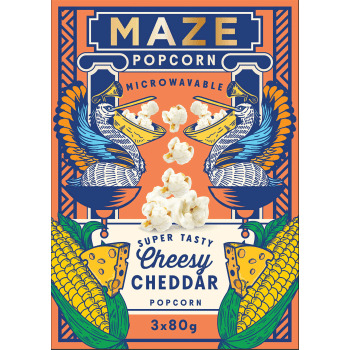 Mikropopcorn Cheesy Cheddar 240g Maze.