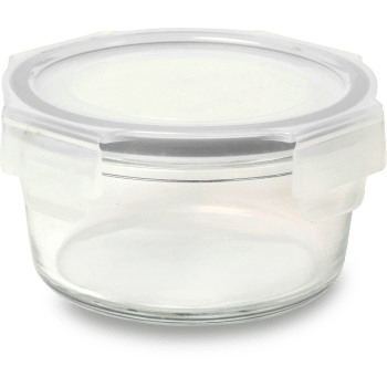 Förvaringsburk Rund Glas med lock 400ml ICA.