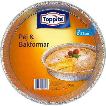 Paj & bakformar Runda 23cm 4-p Toppits.