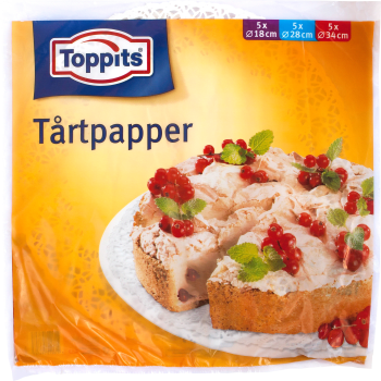 Tårtpapper Rund 15-p Toppits.