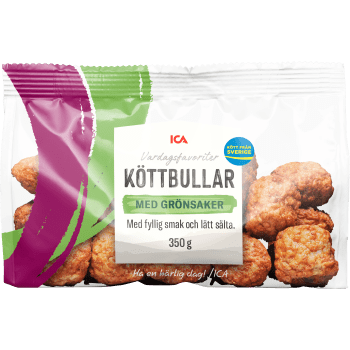 Köttbullar med Grönsaker 350g ICA.