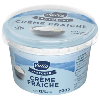 Crème Fraiche Lätt Laktosfri 12% 200ml Valio.