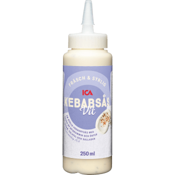 Kebabsås vit 250ml ICA.