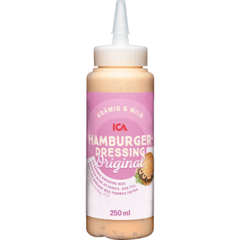 Hamburgerdressing 250ml ICA.