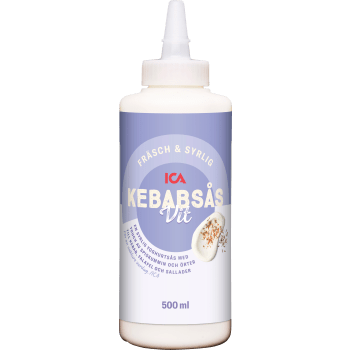Kebabsås Vit 500ml ICA.