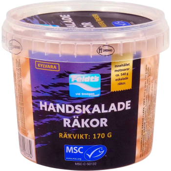 Räkor I Lake Handskalade 170g Feldts.