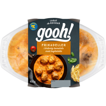 Färdigmat Frikadeller i Krämig Tomatsås 400g Gooh.