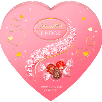 Choklad Lindor Heart Pink Assorted 160g Lindt.