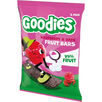 Barnsnacks Fruit bar raspberry & date 3år 100g Goodies.