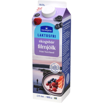 Skogsbärsfil Laktosfri 2,7% 1000g Norrmejerier.