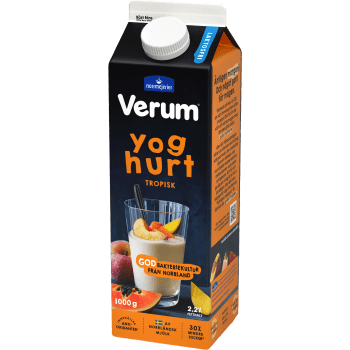 Yoghurt Tropisk Laktosfri 2,2% 1000g Verum.