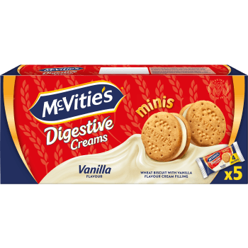 Digestive Creams Mini Vanilla 185g Mc Vities.