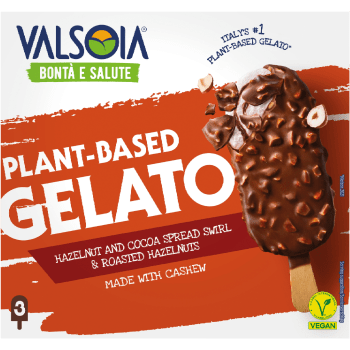 Gelato Cashew med hasselnötskräm vegan 3-p Valsoia.
