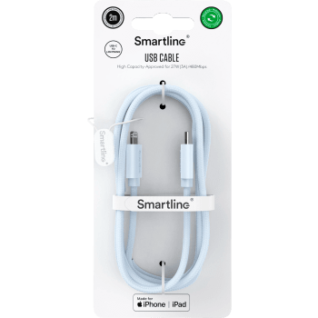 USB-C till Lightning 2m blå Smartline.