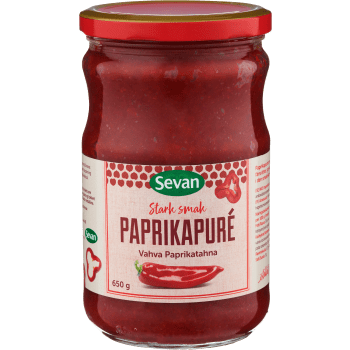Paprikapuré stark 650g Sevan.