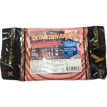 Skinkinnanlår Alspånsrökt 100g Bastuträsk Charkuteri.
