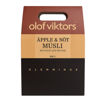 Müsli Äpple & Nötter 800g Olof Viktors i Glemminge.