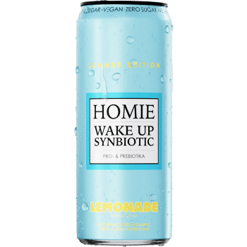 Energidryck Wake Up Synbiotic Lemonade 330ml Homie.